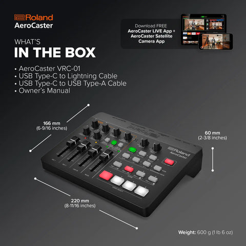 AeroCaster Portable Live Streaming System With Wireless Multi-Camera Production, Hardware Controller And Audio Interface