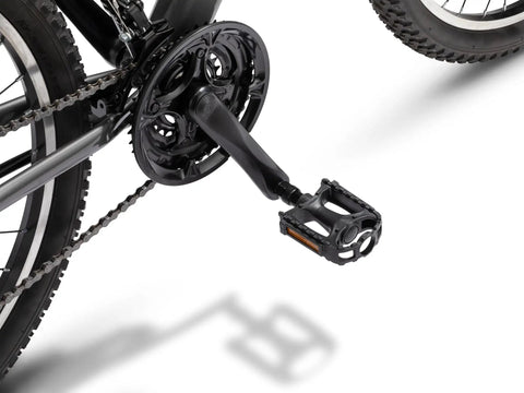 Replacement Bike Pedals Set Of Two, Black, Lightweight Composite Pedals With Reflectors on Bicycle Crank, Molded Surface Pegs