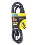 Six Foot 16 AWG Three Wire Appliance And Power Tool Cord With U Ground NEMA Five Fifteen 125 Volt AC Weather Resistant SJTW Heavy Duty
