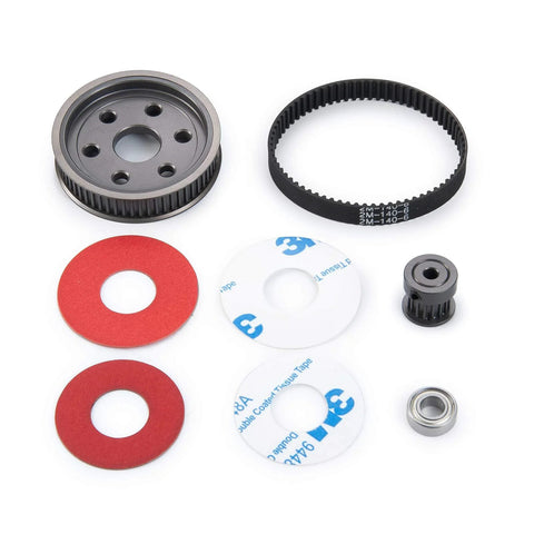Smooth belt drive RC transmission gear set for SCX10 90046 upgrade