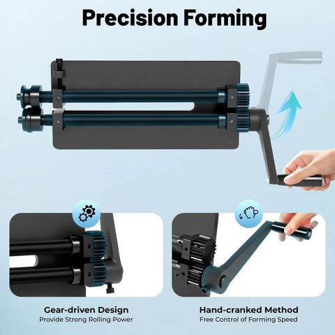 Bead Roller Machine With 12 Inch Throat Depth Manual Crank Drive Heavy Duty Gear Driven Rolling Bending Tool close-up view