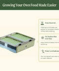 Self Watering Microgreens Growing Kit With 20 Soil Free Capillary Mats And Humidity Domes Four Trays With Water Reservoir