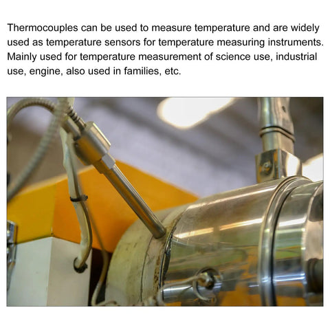 K Type Thermocouple Temperature Sensor Ring Probe, 6mm Stainless Steel Ring, 1.6ft Wire, 0 To 600C Range installed on industrial equipment