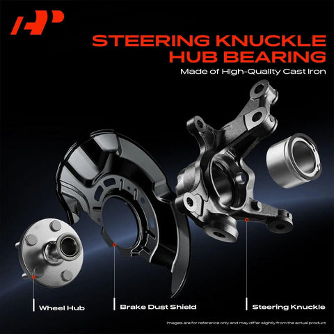 2x Front Left And Right Steering Knuckle And Wheel Bearing Hub Assembly With Dust Shield For Ford Escape 2013 Through 2019