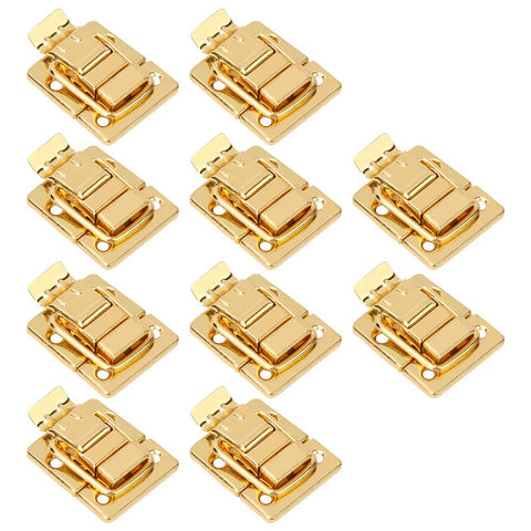 Gold Finish Stainless Steel Toggle Latch Kit 10 Pack For Boxes Jewelry Boxes Suitcases And Lids Durable Security Hardware