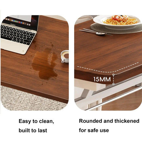 Adjustable Standing Desk With Legit Height Adjustment For Home Office and Gaming Setup Versatile Mobile Writing Table In Modern Gray surface detail showing water resistance and rounded edges.