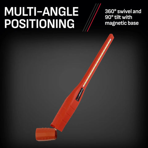 Slick Slim Inspection Lamp With Magnetic Work Light, 360 Degree Swivel And Tilt, showcasing multi-angle positioning