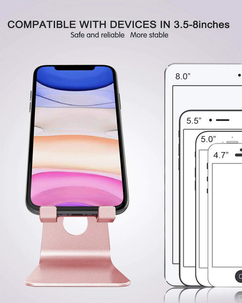 Adjustable Aluminum Phone Stand For All Phones With 270 Degree Tilt Case Friendly Clamp Desktop Dock And Holder Versatile