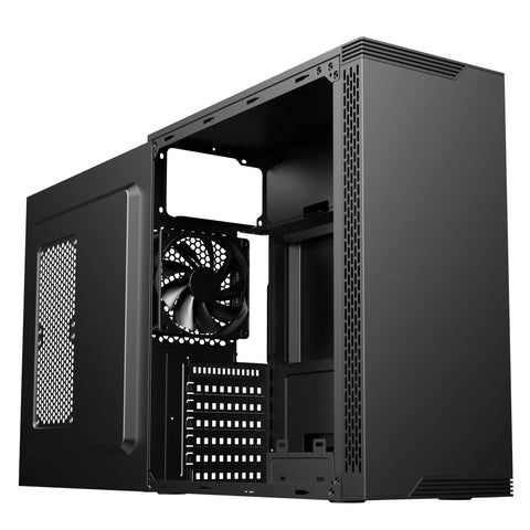 Black USB 3.0 Steel ATX Mid Tower PC Case With Front 2x120mm And Rear 1x120mm Preinstalled Fans Supports Up To 370mm Graphics Card