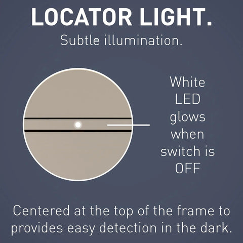 Illustration of a 450W Preset Decorator Rocker Dimmer Switch With Locator Light For Dimmable LED And CFL Bulbs Single Pole Or 3 Way 120V