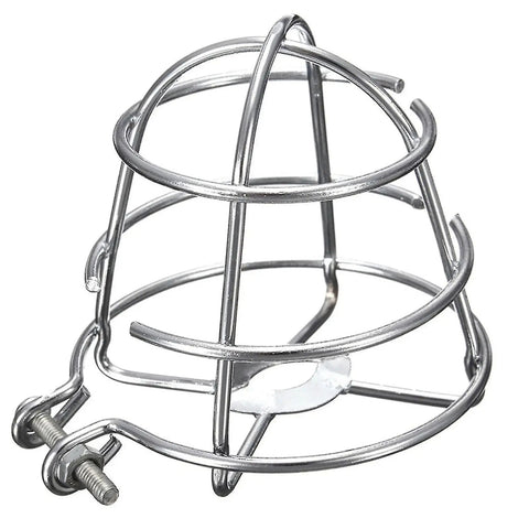 Tough As Nails Stainless Steel Fire Sprinkler Head Guard Protective Cage fits 1/2 and 3/4 inch pipe, tool-free install, silver finish.