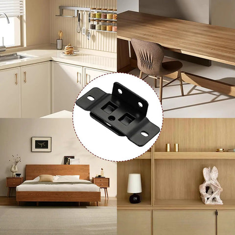 Two In One Locking Insert Shelf Brackets Set Of 20 Heavy Duty L Shape Corner Connectors For Furniture and Home Use