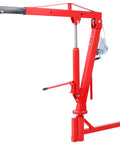 Heavy Duty 500 Lb Hitch Mounted Hydraulic Engine Hoist Portable Jib Crane For Pickup Trucks with adjustable boom and hook.
