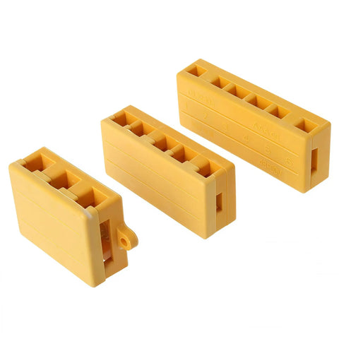 Three yellow Five Post Junction Box For Electric Bike Controller And Battery Wire Connectors Insulated Bakelite Housing