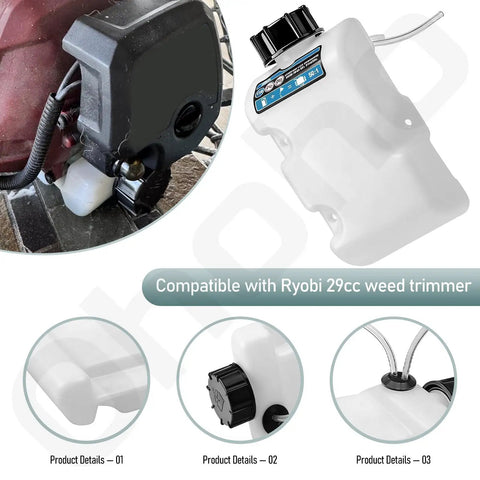 Replacement Gas Trimmer Fuel Tank With Exact Fitment And Wide Compatibility With Models RY251PH RY251PHVNM RY252CS