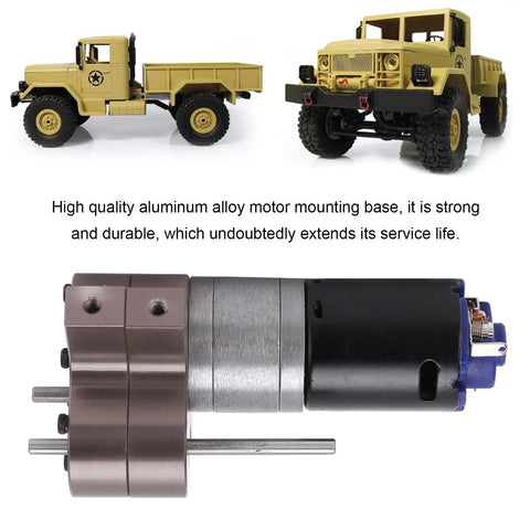 RC Motor Gear Box Set For 1 16 Scale Trucks WPL B1 B 1 C14 Beefed Up Upgrade Parts Metal Gear Box With 370 Motor