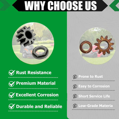 Comparison of high-quality Hex Flange Bearing And Pinion Gear Bushing Kit 941-0656A 717-1554 with low-grade alternative