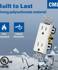 Heavy Duty 15 Amp Decorator Wall Receptacle Outlet 125V 2 Pole 3 Wire Non Tamper Resistant Residential And Commercial Use UL Listed