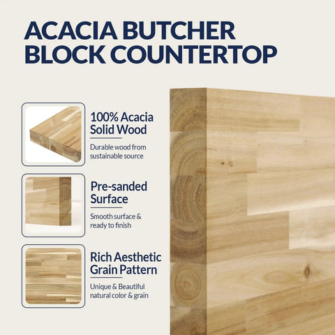 Built Tough Hella Sturdy Chevron Butcher Block Countertop 72 By 25 By 1.5 Inches Unfinished Acacia Solid Wood Table Top close-up of grain.