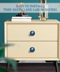 Moon Night Cabinet Knobs 1.1 Inch Stainless Steel Drawer Handles on dresser