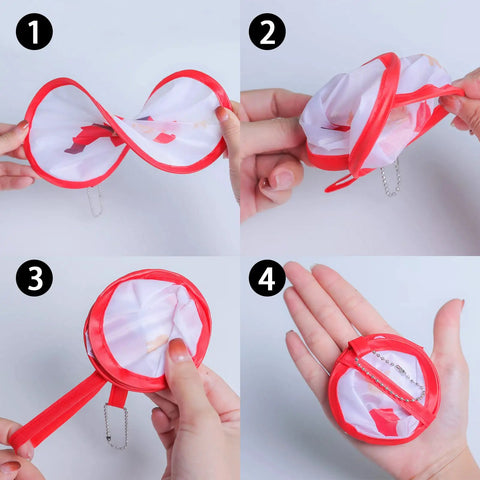 4 Pack Foldable Hand Fans Dark Botanical Print Pop Up Pocket Cooling Gadgets Catch Some Summer Breeze Travel Essentials For Women Durable Polyester Gotta Stay Cool Effortless Wind Power in various folding stages.
