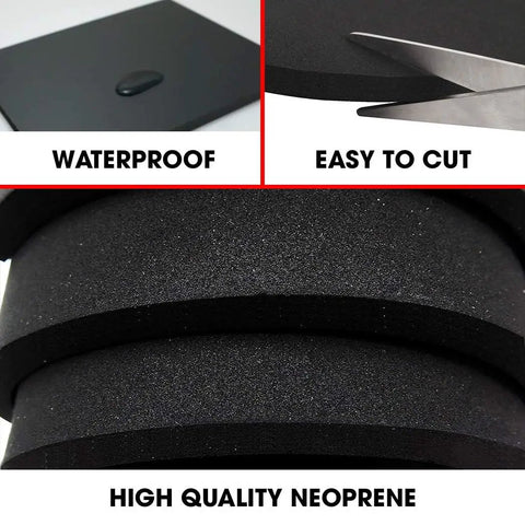 No Sweat Neoprene Closed Cell Foam Roll For Cosplay Armor And Workshop Soundproofing Quick Trim Non Adhesive Rubber Cushion Quarter Inch Thick 14 By 58 Inches Wide waterproof and easy to cut sheet