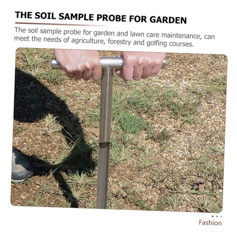 Heavy Duty 304 Stainless Steel Soil Sampler Probe With Anti Slip T Handle for Lawn and Garden Sampling Moisture Testing