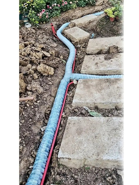 Flexible Perforated Drain Pipe With Steel Wire For Easy Garden Drainage And Infiltration Solutions installed in garden