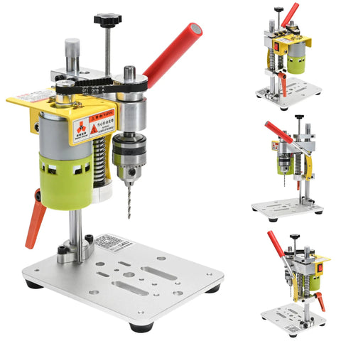 Mini Benchtop Drill Press With 7 Speed Settings And B10 Chuck, Handles 0.6-6mm Bits, 40mm Stroke, great for various materials