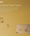 Brushed gold finish texture with droplets, part of Align 3-Function Valve Trim Kit In Brushed Gold For M-PACT Systems