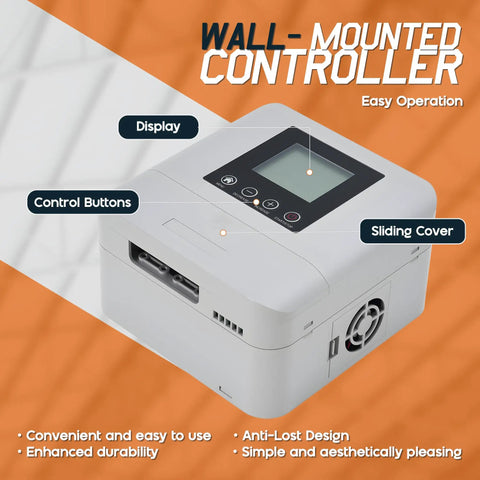 Wall-Mounted Controller for Industrial Fans with Display and Control Buttons, Convenient for Easy Operation and Durability.