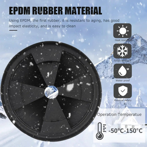 Beefed Up Three And Three Eighths Inch EPDM Rubber Garbage Disposal Splash Guard Replacement For Evolution Series QCB AM