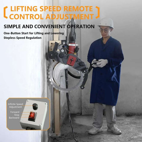 Circular Saw Guide Linear Wall Cutting Track With Smooth Remote Lift And No Sweat Depth Adjustment Tough Steel Track in action