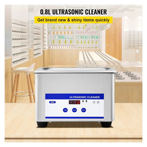 Slick 800Ml Ultrasonic Cleaner With 35W Power And 40Khz Waves No Sweat Mini Dishwasher Plus Ultrasound Wash Basin For Quick Grease Takedown Killer Clean For Glasses Silverware And Household Items Pure Ease in a store setting.