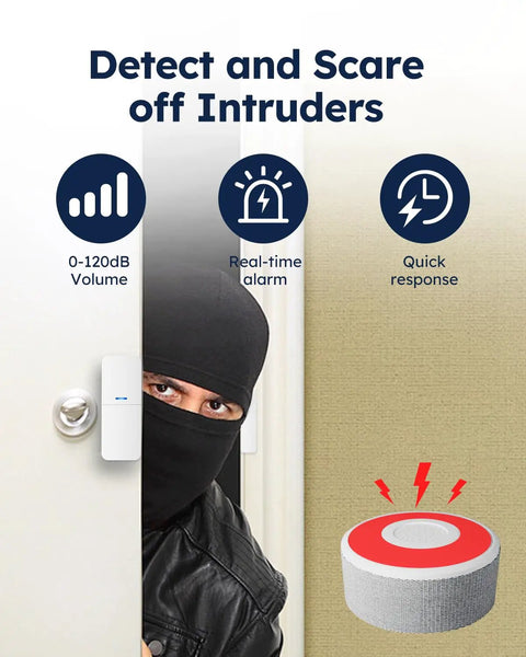 DIY WiFi Door Alarm System For Home Security 8 Piece Kit With Siren Door Window Sensors And Remote Alexa Compatible With Phone App Alerts Wireless Smart Home Protection