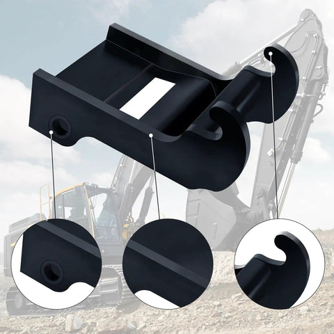 Rock Solid Coupler Bracket for Mini Excavator Quick Attach Mounts Built to Last in Heavy Duty Steel with Black Coating