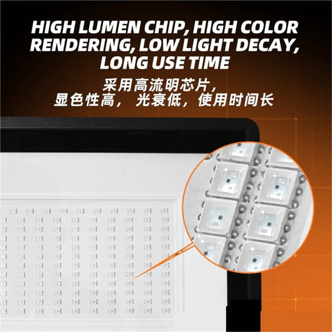 Top Shelf SmartRGB Outdoor Floodlight 50W LED Spotlight With Wifi App Control high lumen chip detail for vibrant illumination.