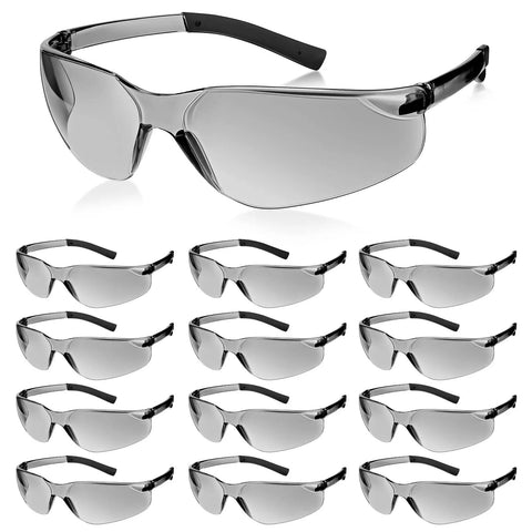 12 Pack Safety Glasses Bulk Impact Resistant UV Protective Eyewear For Men Women Teens Clear Scratch Resistant Eye Protection