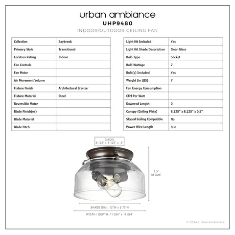 Smooth Operator Tuscan Ceiling Fan With A Slick Architectural Bronze Finish And Authentic Old World Charm Built For Cozy Living Spaces, 11 inch indoor unit.