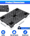 Heavy Duty Plastic Pallets 8 Piece Set With Ventilated Grid Design For Airflow Interlocking And Stackable HDPE Platform