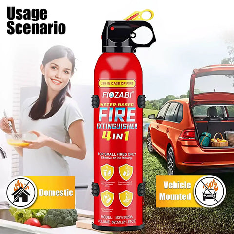 Straight Up Reliable Portable Water Based Fire Extinguisher Spray 4 In 1 Multipurpose Safety Kit for home cooking and car safety.