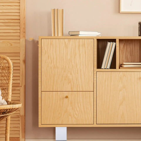 Wooden cabinet supported by Adjustable Cabinet Legs 4 Pack Aluminum Alloy Height Adjustable Feet for Cabinets Cupboards and Bathroom Units