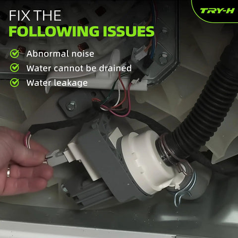 Washer Drain Pump Replacement For Whirlpool Maytag Crosley Kenmore Easy DIY Install Quiet Durable Pump installed under washer tub