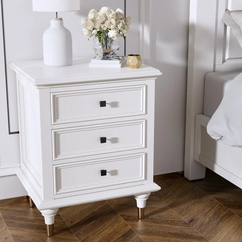 White nightstand with 5 Pack Matte Black Square Cabinet Knobs For Kitchen And Bath Zinc Alloy Hardware Handles And Drawer Pulls Durable Build
