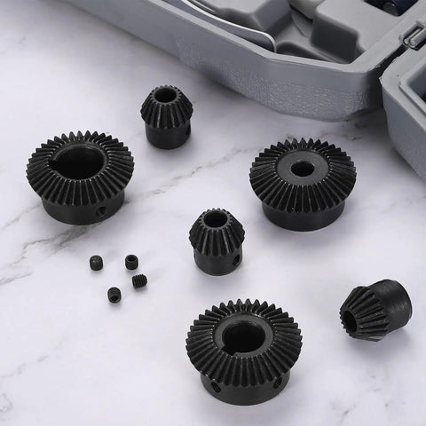 Built Tough Tapered Bevel Gear Set 1.5 Mod With 1 To 2 Ratio Includes 15 Tooth And 30 Tooth Hardened Steel Straight Bevel Gears