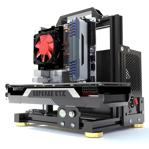 Open Frame PC Test Bench Case For DIY Rigs Aluminum Chassis For ITX MATX ATX EATX Motherboards Vertical Mount Open Air Design