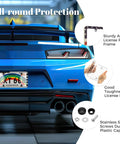 2 Pack Clear License Plate Protector Frames For Front And Rear No Hassle Install With Screws Caps ABS Car Frame Fits Any Standard US Plates