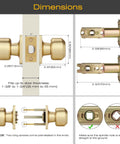 Six Piece Polished Chrome Privacy Door Levers Set dimensions and installation details