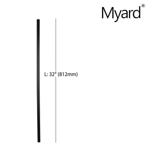 32 Inch Hollow Round Iron Deck Balusters 25 Pack Matte Black For Deck Railing Porch Staircase Banister Balustrade Tough As Nails Outdoor Ready Powder Coated AAMA 2604 Durable Finish
