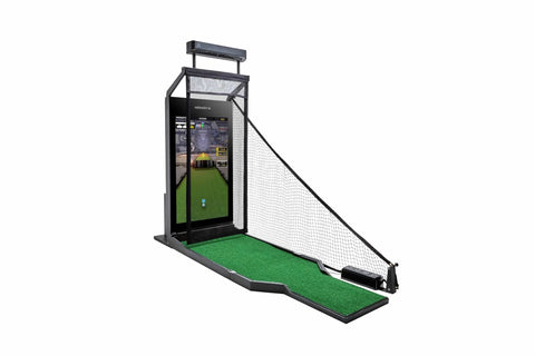 All In One Home Golf Simulator With Diya White Finish for indoor practice, featuring putting, approach, short game, and chipping setup